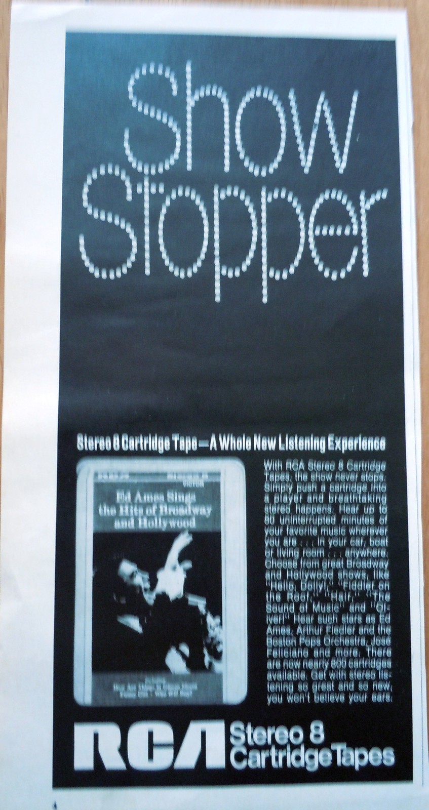RCA Show Stopper Stereo Cartridge Tapes Magazine Advertisement 1968 - $3.99