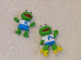 2 Kermit The Frog Muppet Baby Pvc Toy Figures Vintage 1986 Free Shipping - £9.74 GBP