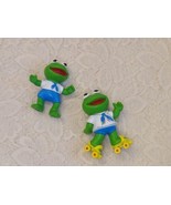 2 Kermit the Frog Muppet Baby PVC Toy Figures Vintage 1986 FREE SHIPPING - £9.71 GBP