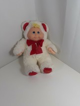 kuddle love kids 1998 Christmas baby in white fur dolly teddy - $6.93