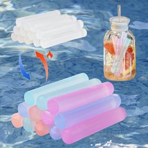 Color-Changing Reusable Ice Sticks, 8 Pcs Plastic Ice Cubes Washable Bpa Free, P - £19.23 GBP