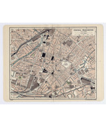 1924 ORIGINAL VINTAGE CITY MAP OF CENTRAL MANCHESTER / ENGLAND - £17.19 GBP