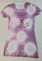 American Eagle Outfitters T Shirt Top Womens XS Purple white Tie Dye 100% Cotton - £8.86 GBP