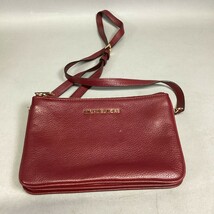 Michael Kors Red Leather Purse W/ 3 Compartments - $19.79
