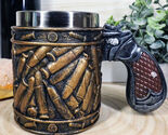 Western Pistol Gun Ammo Bullet Shells Beer Stein Tankard Coffee Cup Mug ... - $29.99