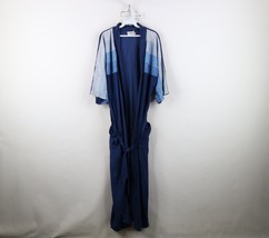 Vtg 70s Streetwear Mens OSFA Distressed Striped Velour Belted Bath Robe ... - $1,097.26 MXN