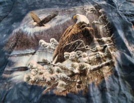 The Mountain Eagles in the Snow T Shirt Blue Tie Dye XL &#39;99 Full Front Image - £22.20 GBP