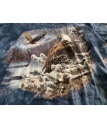 The Mountain Eagles in the Snow T Shirt Blue Tie Dye XL &#39;99 Full Front I... - £21.81 GBP