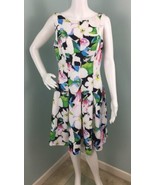 NWT Women&#39;s Ralph Lauren White Floral Sleeveless Scuba Fit &amp; Flare Dress... - £37.91 GBP