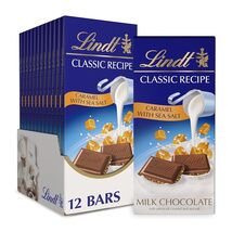 Lindt CLASSIC RECIPE Caramel with Sea Salt Milk Chocolate Bars 12 Pack - $39.95