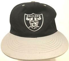 Oakland Raiders NFL AFC Adult Unisex Vintage Acrylic Black Gray Cap Hat One Size - £14.26 GBP