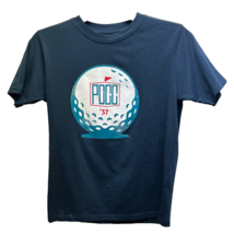 POCC Golf Unisex Kids Boys T-Shirt Garb Navy Blue Crew Neck Short Sleeve... - £9.86 GBP