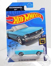 Hot Wheels Mattel &#39;65 Ford Mustang Convertible HW Screen Time Thunderbal... - £6.14 GBP