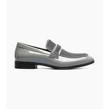 Stacy Adams Spratley Moc Toe Saddle Slip On Dress Shoes Gray 25686-020 image 2