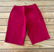 Belle By Kim Gravel NWOT Women’s Citi Twill Bermuda Shorts Size 4 Red Sf4x2 - £13.90 GBP
