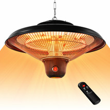 Electric Ceiling Mounted Infrared Heater 1500W Hanging Heater w/Remote C... - £144.67 GBP