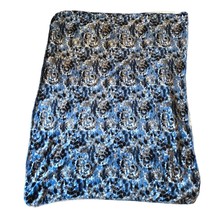 Modern Kids Blue Tie-Dye Print Fleece Sherpa Blanket Throw 60&quot; x 44&quot; - $147.62 MXN