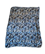 Modern Kids Blue Tie-Dye Print Fleece Sherpa Blanket Throw 60&quot; x 44&quot; - €6,75 EUR