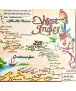 1993 West Indies Virgin Islands Placemat Vintage Drink Recipes Map Theme... - $27.39 CAD