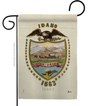 Coat Of Arms Idaho Garden Flag States 13 X18.5 Double-Sided House Banner - £15.92 GBP