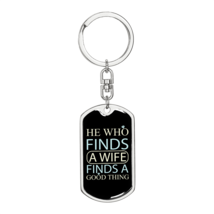 To My Wife  He Who Finds A Wife Finds A Good Thing Stainless Steel or 18... - £29.66 GBP+