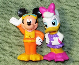 Mickey Mouse Daisy Duck Plastic Action Figures Doll Disney Mattel 4&quot; 2014/2011 - £7.07 GBP