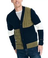 Nautica Men&#39;s Classic-Fit Textured Colorblocked Cardigan - Navy Seas-2XL - $1,123.01 MXN