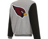 NFL Arizona Cardinals Reversible Full Snap Fleece Jacket  JHD  Embroider... - £107.90 GBP