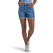 Lee Women&#39;s Mid Rise 5&quot; Cuffed Short Blue Toned Up Size 14 M - $23.75