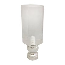 Royal Designs Tall Cylinder Clear 2.5&quot; Lamp Finial for Lamp Shade, Polished Silv - $25.69+