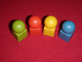 2008 Cranium Board Game Replacement 4 Movers Pieces Red Yellow Blue Gree... - $9.79