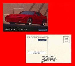 1990 Pontiac Trans Am Gta Vintage Color Post Card - Great Nos Original - Usa !! - $7.48