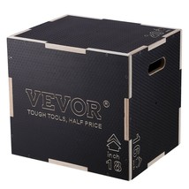 VEVOR 3 in 1 Plyometric Jump Box, 20/18/16 Inch Wooden Plyo Box, Platfor... - £78.33 GBP