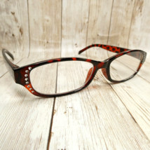 Brown Animal Print Reading Glasses w/Crystal Accent +2.00 - £6.19 GBP