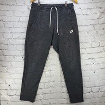 Nike Sweatpants Mens Sz L Large Gray Zippered Pocket Workout Flaw  - $15.84