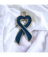 Colon Cancer Ribbon Necklace Pendant  - £2.74 GBP