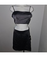 NEW Forever 21 F21 Bustier Crop Top Mini Skirt 2pc Set Gunmetal Gray Siz... - $29.65