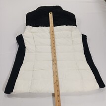 Calvin Klein RN#54163 Women's White/Black Full Zip Puffer Vest Pockets Chest 38" image 8