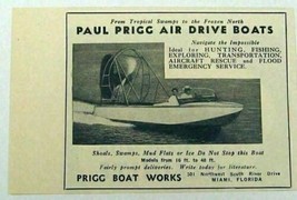 1946 Print Ad Paul Prigg Air Drive Boats Made in Miami,FL - £8.05 GBP