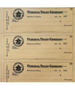 1920 Federal Trust Checks Lot of 3 City Hotel Waterville Maine 667-669 F... - $549.97 MXN