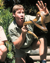 Steve Irwin holding snake 8x10 HD Aluminum Wall Art - £31.85 GBP