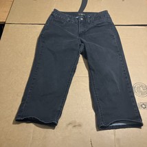 Riders by Lee Jeans Women&#39;s 8M Faded Black Capri, Straight Leg Cropped D... - $9.90