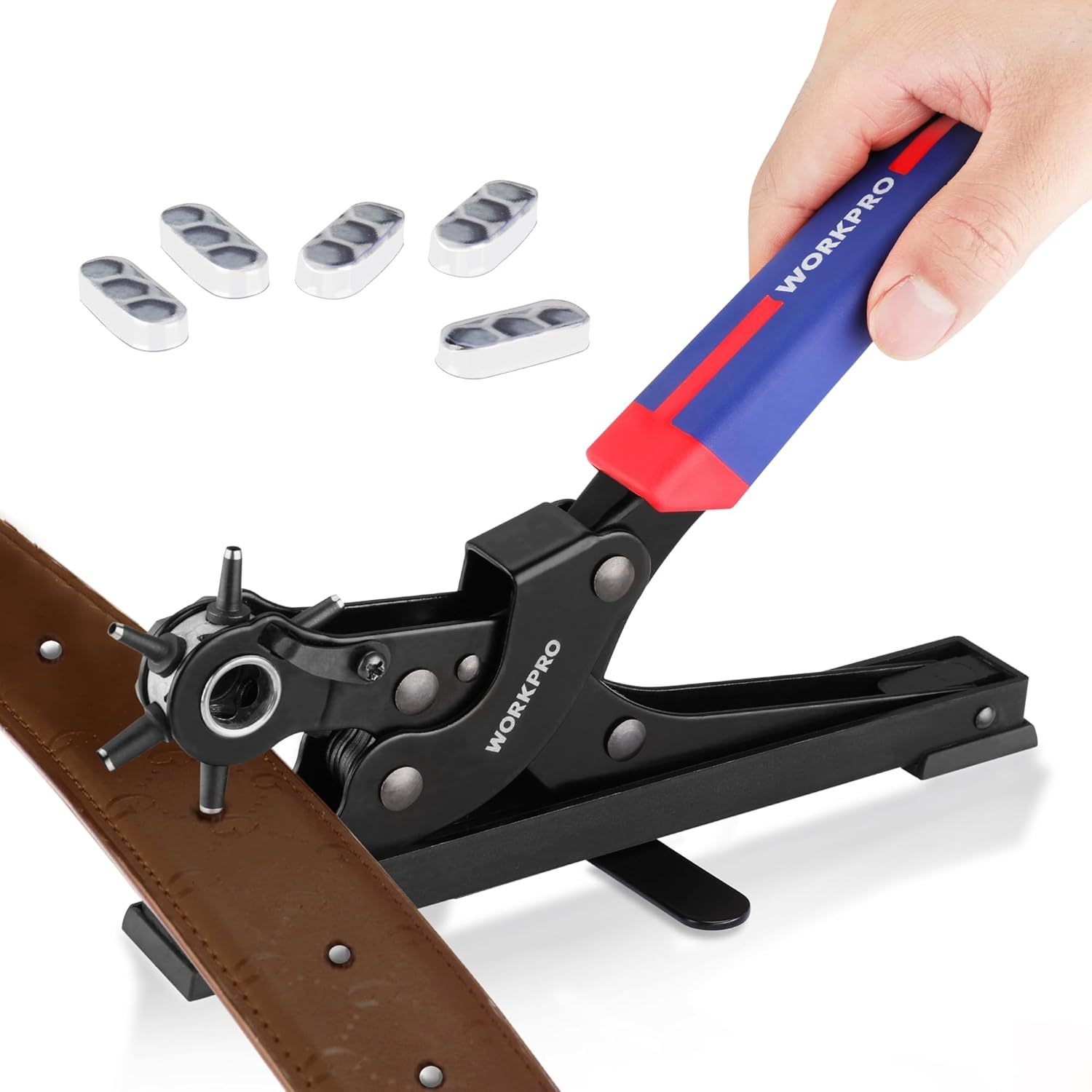 Workpro Desktop Leather Hole Punch Set, Rotary Belt Hole Puncher For, Ho... - $34.94
