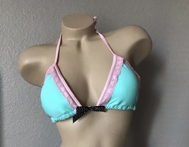 Pink And Blue Bikini Top Large Nwot - $9.89