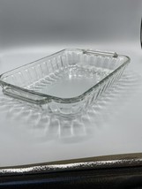 Anchor Hocking Glass 8x11.5 2 Quart Casserole/Brownie Dish Clear Ruffled - £11.78 GBP