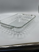 Anchor Hocking Glass 8x11.5 2 Quart Casserole/Brownie Dish Clear Ruffled - £11.99 GBP