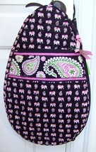 Vera Bradley Tennis Cover Tote Elephant Racquetball Carrier Racquet Racket NEW - £46.39 GBP