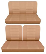 Front 50/50 top &amp; Rear bench seat covers fits 1952-1957 Chevy Bel Air 2 dr sedan - £102.68 GBP