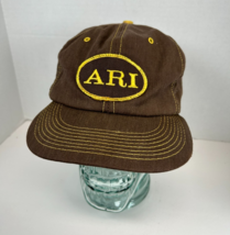 ARI Logo Soft-Brim Snap Back Baseball Cap Hat, Brown w/ Yellow Threading - $12.82