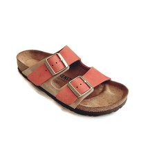 Birkenstock Arizona Nubuck Leather Sandals Womens 7 Mens 5 Mars Red Sandcastle - £82.10 GBP